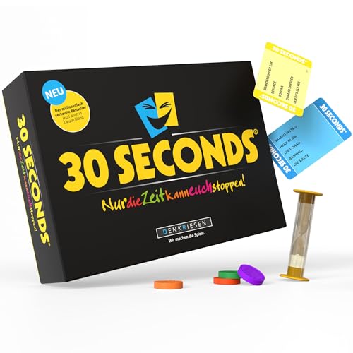 DENKRIESEN - 30 Seconds® - Nur die Zeit kann euch stoppen! | Ab 12 Jahren | 3+ Spieler | Brettspiel | Partyspiele für Erwachsene | Familienspiele | Bis zu 16 Spieler | 2400 Begriffe von DENKRIESEN