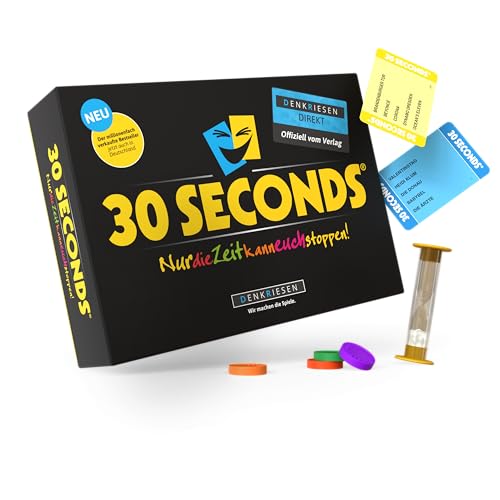 DENKRIESEN 30 Seconds® - Nur die Zeit kann euch stoppen ORIGINAL! Brettspiel direkt und offiziell vom Verlag | Familienspiel mit bis zu 16 Spieler und ab 12 Jahren | 2400 Begriffe von DENKRIESEN