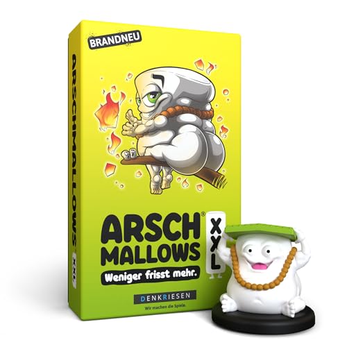 DENKRIESEN - ARSCHMALLOWS® XXL – Weniger frisst mehr | Kartenspiel | Ab 9 Jahren | 2-8 Spieler | Familienspiel | Lustiges Partyspiel für die ganze Familie | Perfekt für gesellige Runden und Abenteuer von DENKRIESEN