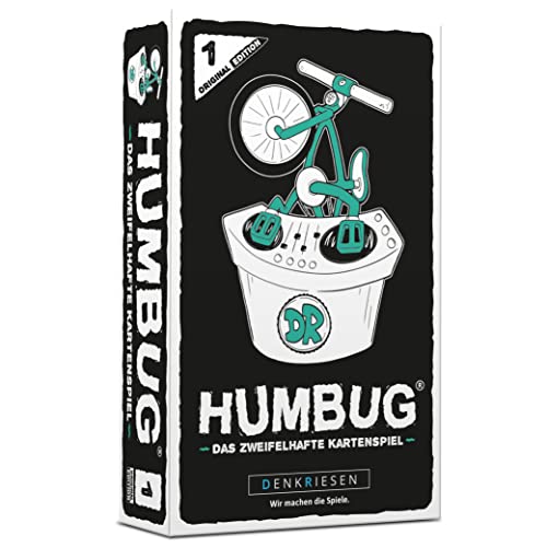 DENKRIESEN - Humbug® – Original Edition Nr. 1 | Ratespiel | Ab 10 Jahren | 3-8 Spieler | Partyspiel | Familienspiel | Täuschen, Raten, Bluffen und Wetten | Lustiges Kartenspiel für Jede Party von DENKRIESEN