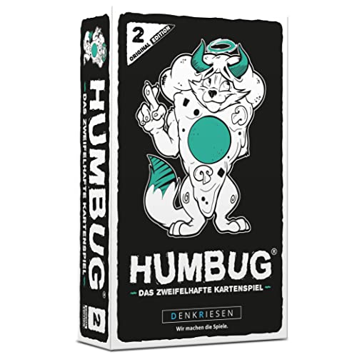 DENKRIESEN - Humbug® – Original Edition Nr. 2 | Ratespiel | Ab 10 Jahren | 3-8 Spieler | Partyspiel | Familienspiel | Täuschen, Raten, Bluffen und Wetten | Lustiges Kartenspiel für Jede Party von DENKRIESEN