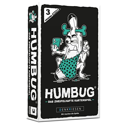 DENKRIESEN - Humbug® – Original Edition Nr. 3 | Ratespiel | Ab 10 Jahren | 3-8 Spieler | Partyspiel | Familienspiel | Täuschen, Raten, Bluffen und Wetten | Lustiges Kartenspiel für Jede Party von DENKRIESEN