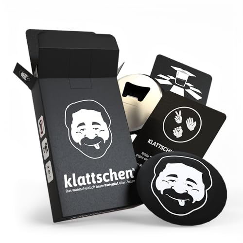 DENKRIESEN Klattschen® – Original Edition inkl. Flaschenöffner | Kartenspiel für Erwachsene | 2+ Spieler | Gesellschaftsspiel | Lustiges Partyspiel für Spielabende, Feiern & Geburtstage von DENKRIESEN
