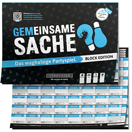 DENKRIESEN - PARTYFIEBER - GEMEINSAME Sache Block Edition Das waghalsige Partyspiel | Spielblock | Partyspiel | Familienspiel | Geschenkidee von DENKRIESEN