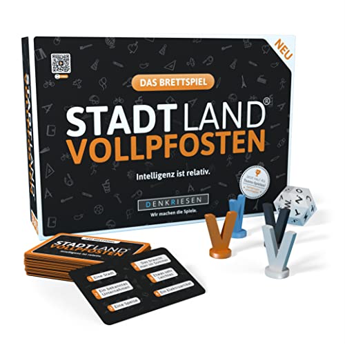 DENKRIESEN - Stadt Land VOLLPFOSTEN® Brettspiel - Intelligenz ist relativ.: Intelligenz ist relativ. von DENKRIESEN