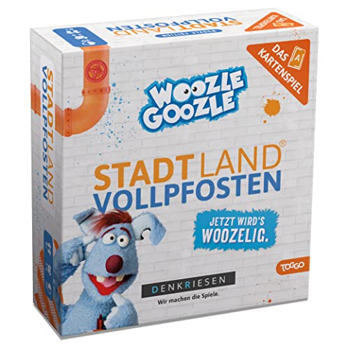 DENKRIESEN - Stadt Land VOLLPFOSTEN® – Das Kartenspiel – WOOZLE GOOZLE Edition | Ab 9 Jahren | 2-6 Spieler | Lustiges Familienspiel | Partyspiel | Ideal für Woozle-Goozle-Fans von DENKRIESEN