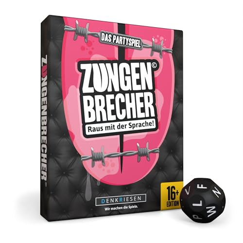 DENKRIESEN - Zungenbrecher© – Raus mit der Sprache! | Partyspiel | Ab 16 Jahren | 3-8 Spieler | Lustiges Wortspiel | Kauderwelsch garantiert | Perfekt für Spieleabende und Partys von DENKRIESEN