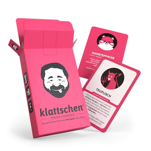 DENKRIESEN - klattschen® - Mädelsabend | Das wahrscheinlich Beste Partyspiel Aller Zeiten | Spielkartenkarton | Ab 16 Jahren | 2+ Spieler | Vorglühen-Spiel | Perfekt für den Mädelsabend von DENKRIESEN