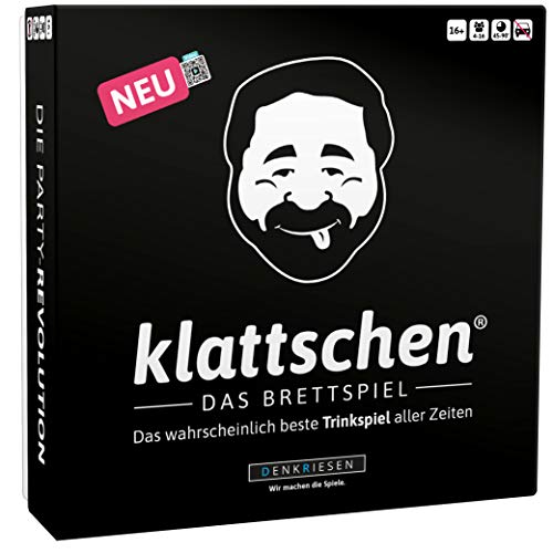 DENKRIESEN - klattschen® - Trinkspiel - DAS BRETTSPIEL - Das wahrscheinlich Beste Trinkspiel Aller Zeiten | Partyspiel | Trinkspiel | Spieleabend | Saufspiel | Geschenkidee von DENKRIESEN
