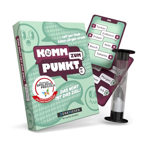 DENKRIESEN - Komm zum Punkt. - Das Wort ist das Ziel! | Wort-Ratespiel für Familie & Freunde | 930 Begriffe | Kreativität & Teamwork | Partyspiel | Erwachsene & Kinder | Geschenkidee | Spieleabende von DENKRIESEN