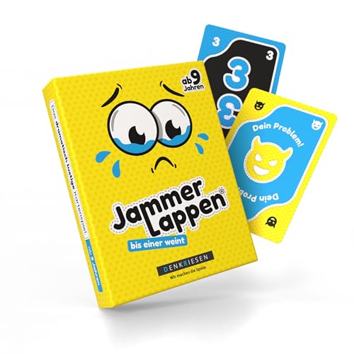 DENKRIESEN - JAMMERLAPPEN - Das dramatisch lustige Kartenspiel bis Einer weint | Familienspiel | Geburtstagsgeschenk | Reisespiel | Spannung & Spaß für Jung und Alt von DENKRIESEN