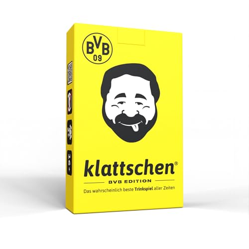 klattschen® – BVB Edition | Ab 16 Jahren | Ab 2 Spieler | BVB-Fanartikel | Borussia Dortmund | Partyspiel von DENKRIESEN