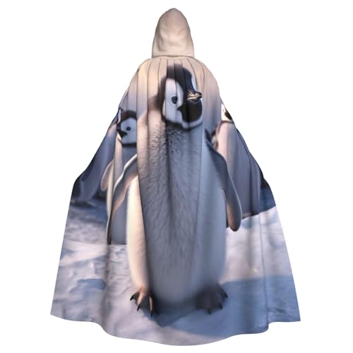 DENMER Niedlicher Pinguin-Kapuzenumhang, Erwachsenen-Kapuzenumhang für Halloween-Kostümparty von DENMER