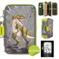 DEPESCHE 11758 Dino World 3-Fach Federtasche REFLECTOR von DEPESCHE DINO WORLD