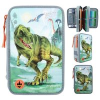 DEPESCHE 12166 Dino World 3-Fach Federtasche LED T-Rex von DEPESCHE DINO WORLD