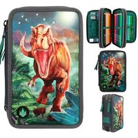 DEPESCHE 12474 Dino World 3-Fach Federtasche LED grau von DEPESCHE DINO WORLD