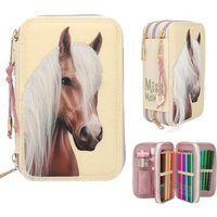 DEPESCHE 0013975 Miss Melody 3 Fach Federtasche mit Pferdekopf Applikation von DEPESCHE MISS MELODY