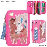 DEPESCHE 10529 DEPESCHE 10529 Miss Melody 3-fach Federtasche Streichpailletten, Pink DEPESCHE 10529 DEPESCHE 10529 Miss Melody 3-fach Federtasche Streichpailletten, Pink von DEPESCHE MISS MELODY