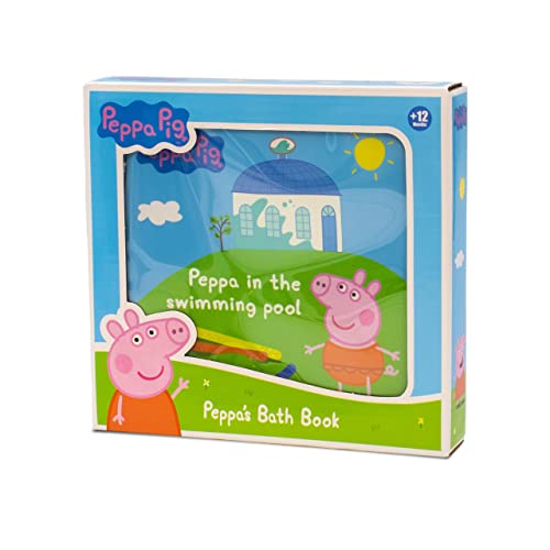 Peppa Pig - Badebuch Peppa Wutz - mit 10 verschiedenen Illustrationen - Badespielzeug und Pool - ab 12 Monaten (DeQube 919D00050) von DEQUBE