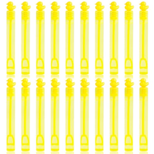 DERAYEE 20PC Mini Seifenblasen Set,Seifenblasen Hochzeit,Seifenblasen Zauberstab,Kleine Seifenblasen für Kinder Hochzeit Verlobung Valentinstag Gastgeschenk Mitgebsel (Entchen) von DERAYEE