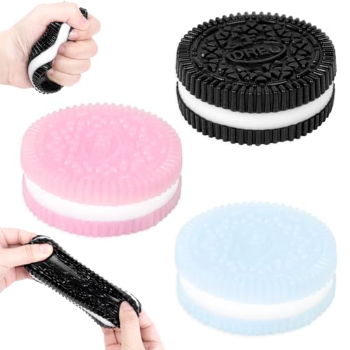 DERAYEE 3-teiliges Keks-Spielzeug, Stressabbau, Spielzeug zum Stressabbau, Spielzeug für Kinder und Erwachsene, Fufu Squishy, Entspannungsspielzeug, Anti-Stress von DERAYEE