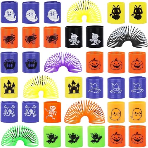 DERAYEE 48 Stück mini Halloween Spiralen Slinkys,Kleine Spielzeuge Pinata für Kinder, Partytüten,Süßes oder Saures,Party Mitgebsel, Mitbringsel, Gastgeschenke DERAYEE 48 Stück mini Halloween Spiralen Slinkys,Kleine Spielzeuge Pinata für Kinder, Partytüten,Süßes oder Saures,Party Mitgebsel, Mitbringsel, Gastgeschenke von DERAYEE