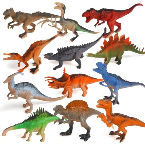 DERAYEE Dinosaurier-Spielzeug, 12-teilig, 15-17 cm, verschiedene Modelle, mehrfarbig, für Geburtstagsgeschenke, Weihnachtsgeschenke, Klassenzimmerpreise DERAYEE Dinosaurier-Spielzeug, 12-teilig, 15-17 cm, verschiedene Modelle, mehrfarbig, für Geburtstagsgeschenke, Weihnachtsgeschenke, Klassenzimmerpreise von DERAYEE