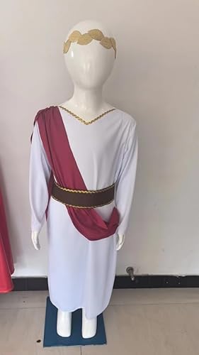 DERAYEE Römer kostüm,Jesus kostüm,Halloween kostüm für Erwachsene und Teenager Karneval Halloween Weihnachten Party Fashion (Frauen L) von DERAYEE