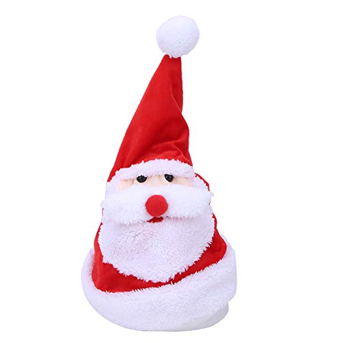 DERCLIVE Elektrische Weihnachtsmütze mit Licht Musik Dekoration Spielzeug Geschenk (rot) von DERCLIVE