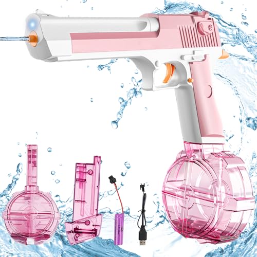 DERJLY Kinder Kleine Elektrisch Wasserpistole: Erwachsene Mini Spielzeug Automatische Wasserspritzpistole Langstrecken Großer Reichweite mit Led Lampe Akku DERJLY Kinder Kleine Elektrisch Wasserpistole: Erwachsene Mini Spielzeug Automatische Wasserspritzpistole Langstrecken Großer Reichweite mit Led Lampe Akku von DERJLY