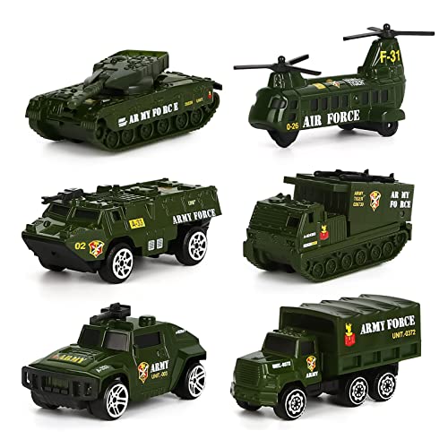 Dreamon Spielzeugautos Militär Fahrzeuge Spielzeug Set Mini Cars Modelle aus Metalllegierung für Kinder ab 3 Jahren,6 Pcs Weihnachten Geschenke von Dreamon