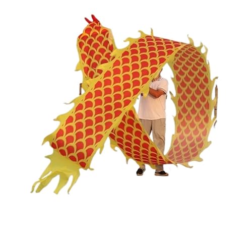DETPWVWB Drachen-Tanzbänder, fließende Seidendrachen, for das Frühlingsfest Ältere Fitness- und Unterhaltungsgeräte Folk Toys Rave-Zubehör(Red,8m/26.2ft) von DETPWVWB