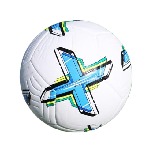 DETPWVWB Leuchtender Fußball im Dunkeln | Reflektierender maschinengenähter PU-Fußball for Training und Spiele(Blue) von DETPWVWB