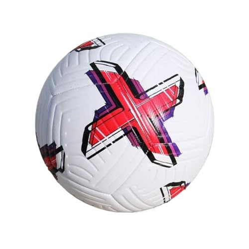 DETPWVWB Leuchtender Fußball im Dunkeln | Reflektierender maschinengenähter PU-Fußball for Training und Spiele(Red) von DETPWVWB
