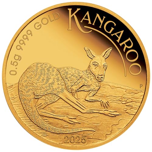 DEUTSCHER MÜNZEXPRESS Australien Mini Roo Känguru 2025 | Feingold | Mini Roo Serie | Sammlermünze | Höchste Prägequalität | Polierte Platte von DEUTSCHER MÜNZEXPRESS