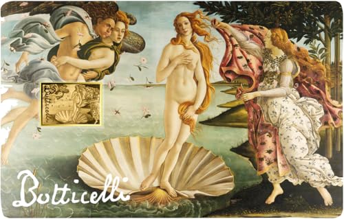 DEUTSCHER MÜNZEXPRESS Botticelli | Die Geburt der Venus | Feingoldbarren | Mehrwertsteuerfrei | In Coincard | Mit Echtheitszertifikat von DEUTSCHER MÜNZEXPRESS