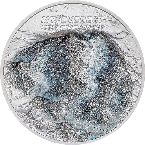 DEUTSCHER MÜNZEXPRESS Cook Islands Mount Everest - Erstbesteigung 2023 | Feinsilber | Sammlermünze | Höchste Prägequalität | Geringe Auflage von DEUTSCHER MÜNZEXPRESS