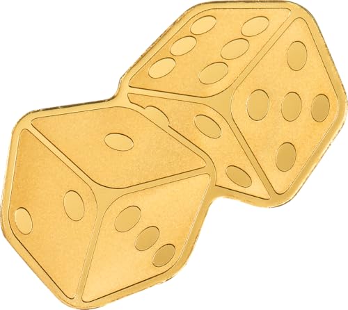 DEUTSCHER MÜNZEXPRESS Palau Würfel | Feingold | Golden Highlights Kollektion | Sammlermünze | Mehrwertsteuerfrei | Silk Finish von DEUTSCHER MÜNZEXPRESS