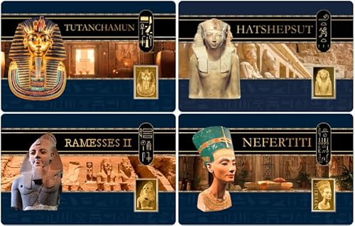 DEUTSCHER MÜNZEXPRESS Pharaonen Set | Feingoldbarren | Mehrwertsteuerfrei | In Coincard | Mit Echtheitszertifikaten von DEUTSCHER MÜNZEXPRESS