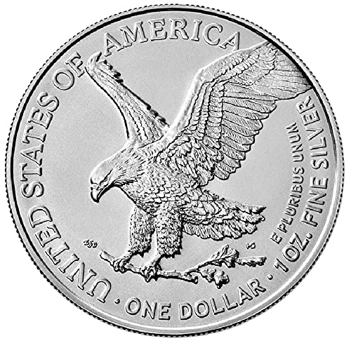 DEUTSCHER MÜNZEXPRESS USA Silber Eagle 2021 | Silbermünze | 1.Ausgabe mit neuem Motiv | Feinsilber | Sammlermünze von DEUTSCHER MÜNZEXPRESS