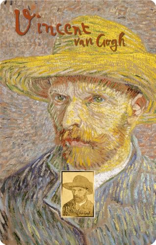 DEUTSCHER MÜNZEXPRESS Van Gogh | Selbstbildnis mit Strohhut | Feingoldbarren | Mehrwertsteuerfrei | In Coincard | Mit Echtheitszertifikat von DEUTSCHER MÜNZEXPRESS
