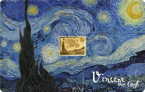 DEUTSCHER MÜNZEXPRESS Van Gogh | Sternennacht | Feingoldbarren | Mehrwertsteuerfrei | In Coincard | Mit Echtheitszertifikat von DEUTSCHER MÜNZEXPRESS