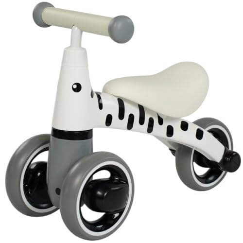 DEVESSPORT Giraffen-Lauflernhilfe mit 3 Rädern für Babys ab 1 Jahr, lustiges Tierdesign, stabil und leise, ohne Pedale, leicht und sicher, ideal zum Erlernen des Gleichgewichts (Zebra) von DEVESSPORT