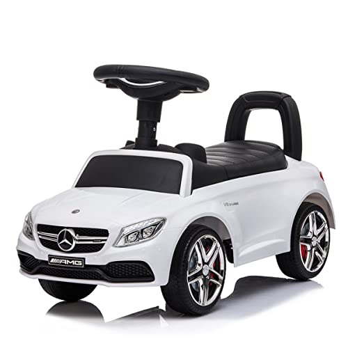 Kinder-Lauflernwagen Mercedes AMG C63 mit offizieller Lizenz für Kinder, Aufbewahrung unter dem Sitz und Kippschutzsystem, Kinderspielzeug ohne Pedale von DEVESSPORT