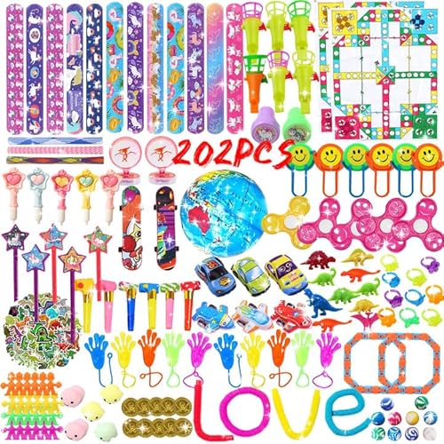DEVOKE Kindergeburtstag Gastgeschenke,202 Premium Kleines Geschenk Für Kinder,Geburtstag Mitgebsel Kinder Mitgebsel Set,Give Aways,Überraschung Kleine Geschenke von DEVOKE