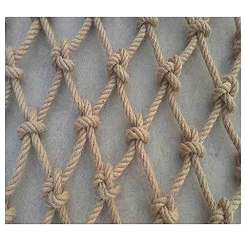 DEWADE Haustiernetze, Hanfseilnetze-Jute-Seilnetze, Vogelkriechnetze, Veranda-Gartenzaunnetze verschleißfest (Seildicke 12mm Gitter 20 cm)(2x9m) von DEWADE
