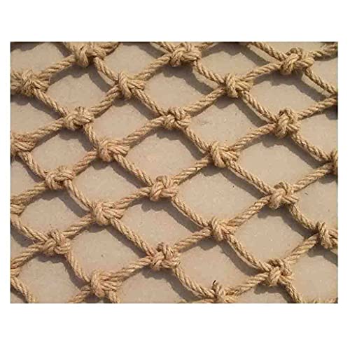 DEWADE Sicherheitsnetz Outdoor-Seilnetz, Sicherheits-Hanf-Seilnetz Für Kinder, Dekoratives Jute-Hanf-Netz Für Den Garten(2x2m) von DEWADE