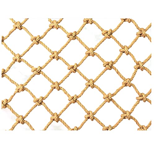 Sicherheit Anti-Fall-Netz-Trennwand Dekoratives Netz Seilnetz Braun dekoratives Fischernetz Sicherheitsschutz Klettern im Freien Garten mit Schutznetz(8mm,5X5m(16.4X16.4ft)) von DEWADE