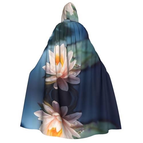 DEXNEL 150 cm Kapuzenumhang, Halloween-Cosplay-Sets, Halloween-Hexen-Cosplay-Kostüm, Erwachsenen-Kapuzenumhang Lotusblumen DEXNEL 150 cm Kapuzenumhang, Halloween-Cosplay-Sets, Halloween-Hexen-Cosplay-Kostüm, Erwachsenen-Kapuzenumhang Lotusblumen von DEXNEL