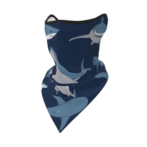 DEXNEL Blaue Cartoon Hai Gesichtsmaske Sommer Abdeckung Schutz Sturmhaube Herren Damen für Strandaktivitäten DEXNEL Blaue Cartoon Hai Gesichtsmaske Sommer Abdeckung Schutz Sturmhaube Herren Damen für Strandaktivitäten von DEXNEL